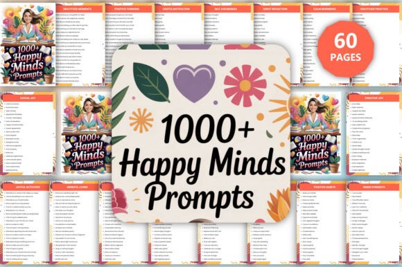 1000 Happy Minds Prompts for Daily Wellness