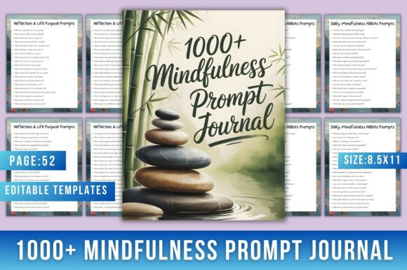 1000 Mindfulness Prompt Journal: A Thoughtful Tool for Daily Intentional Living