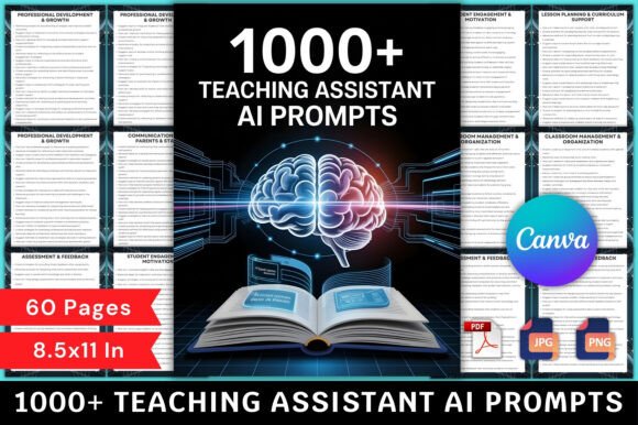 📘 1000 Teaching Assistant AI Prompts: A Game-Changer for Educators