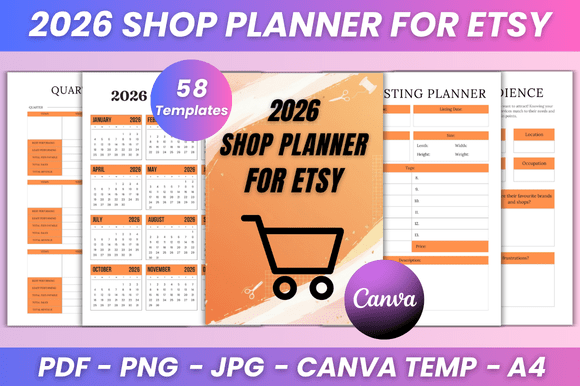 2026 Shop Planner for Etsy Kdp Interior: A Comprehensive Tool for Organized E-Commerce Success