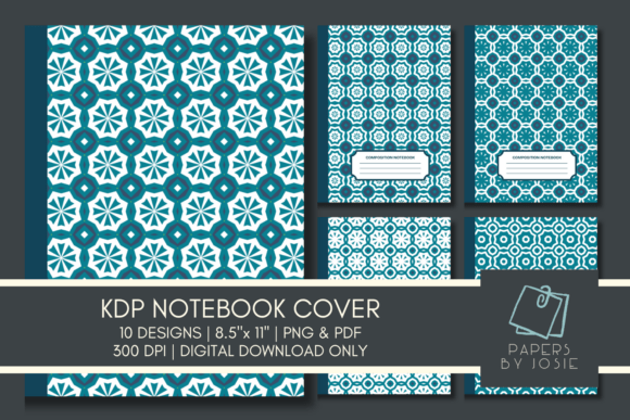 Blue Geometric KDP Notebook Cover
