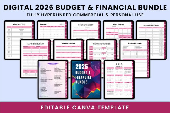 Digital 2026 Budget Financial Bundle