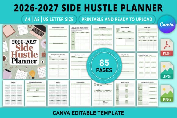 Editable 2026–2027 Side Hustle Planner: A Flexible Tool for Entrepreneurs and Creators