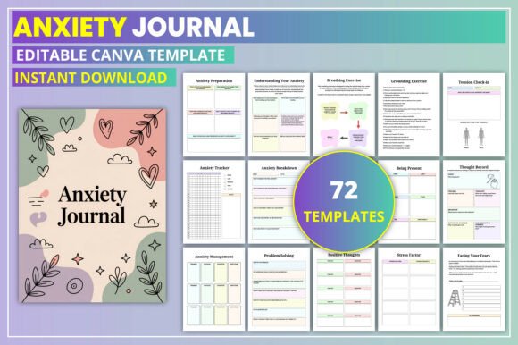Editable Anxiety Journal KDP Interior: A Structured Approach to Mental Wellness