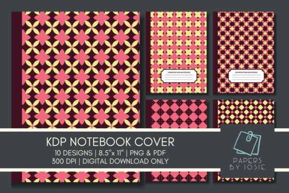 Geometric Pattern KDP Notebook Cover