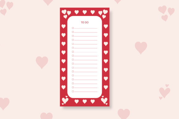 Heart to Do List Template for Creative Projects