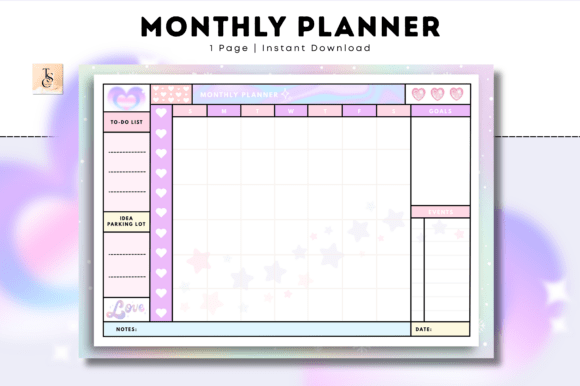 Monthly Planner - Cozy Pastel