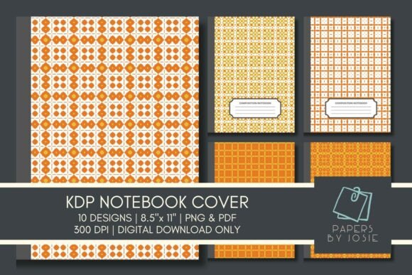 Orange Geometric KDP Notebook Cover