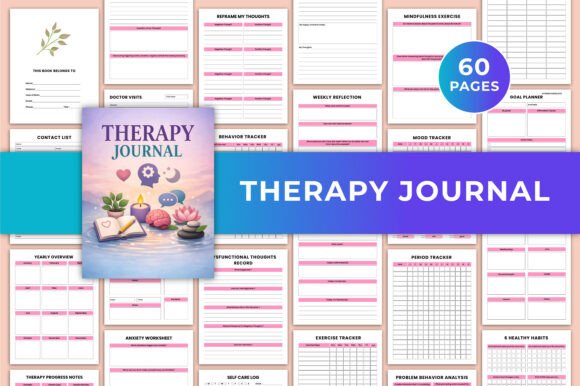Therapy Journal KDP Graphic: A Customizable Tool for Mental Wellness and Personal Growth