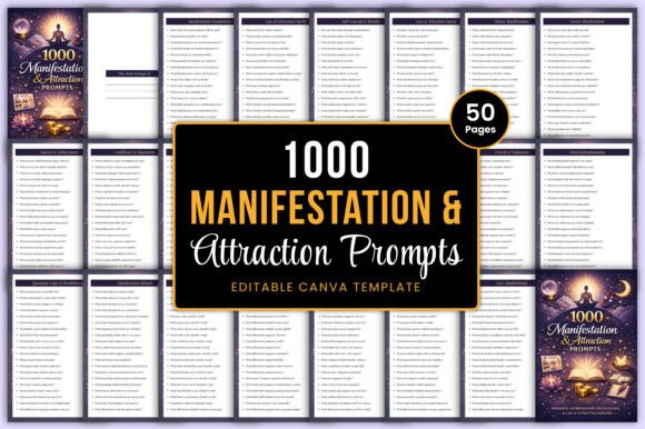 Unlock Your Potential with 1000 Manifestation Attraction Prompts and Mindset Shifts