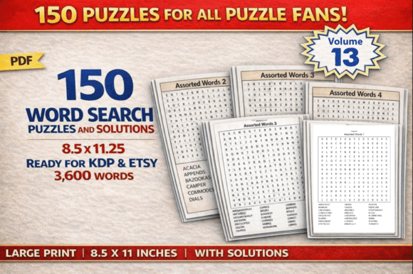 Word Search Puzzles for Adults - Vol 13